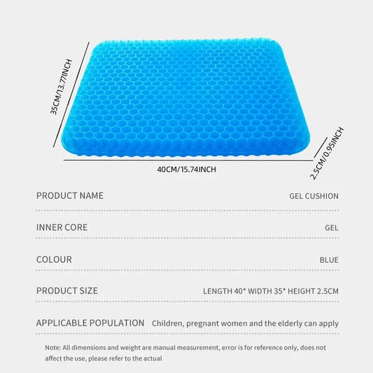 Gel Seat Cushion – Breathable Honeycomb Design