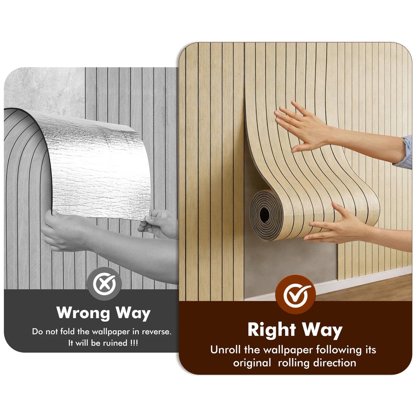 3D Wood Grain Wall Panels – Self-Adhesive Waterproof Foam Wallpaper for Home Decoration