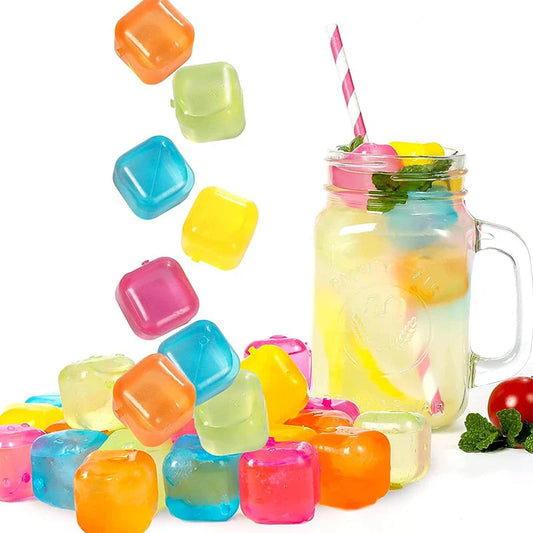 Reusable Ice Cubes – 12 Piece Set Plastic Chilling Cubes for Drinks