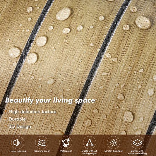 3D Wood Grain Wall Panels – Self-Adhesive Waterproof Foam Wallpaper for Home Decoration