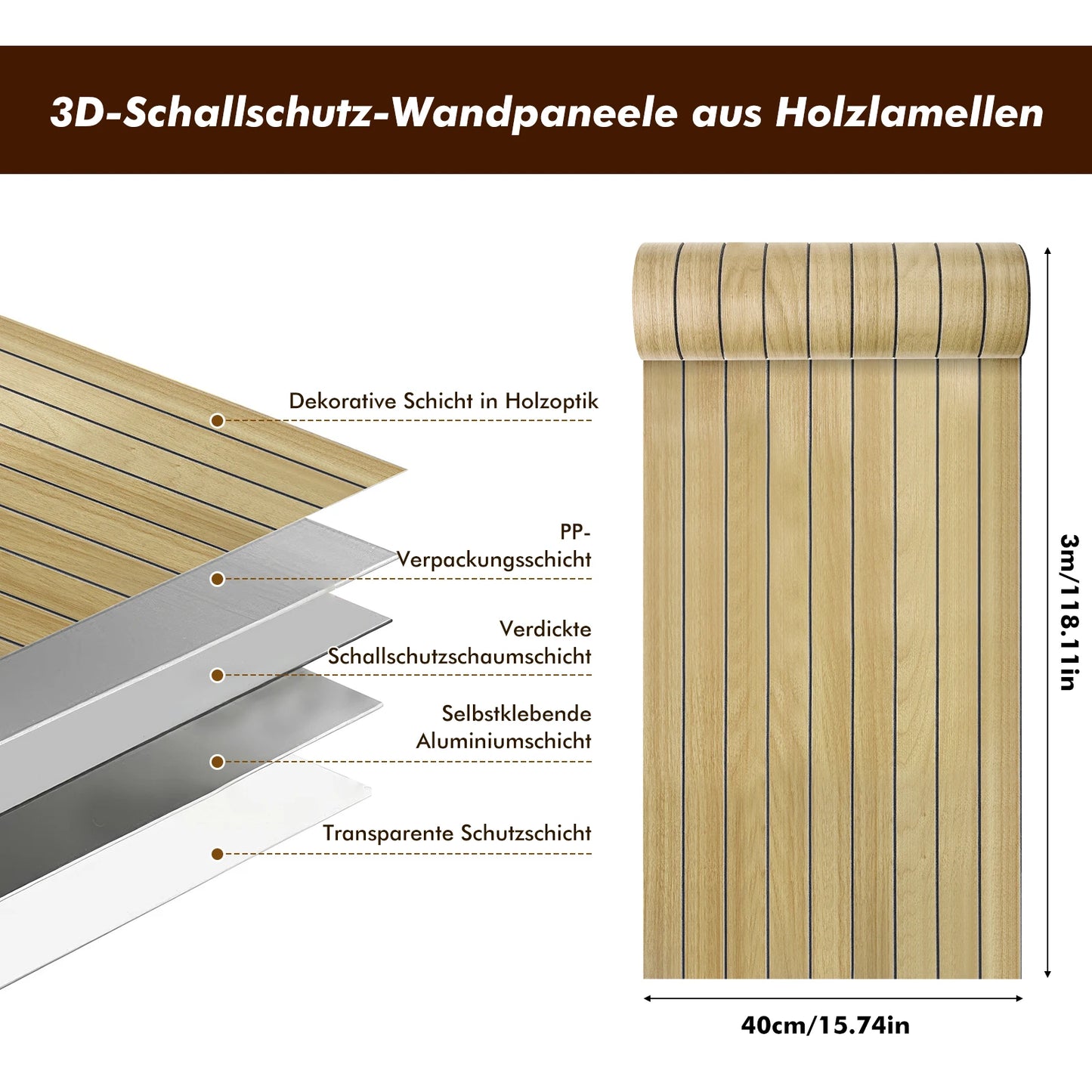 3D Wood Grain Wall Panels – Self-Adhesive Waterproof Foam Wallpaper for Home Decoration