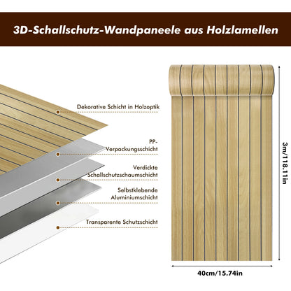 3D Wood Grain Wall Panels – Self-Adhesive Waterproof Foam Wallpaper for Home Decoration
