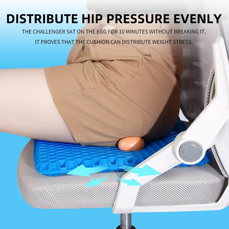 Gel Seat Cushion – Breathable Honeycomb Design